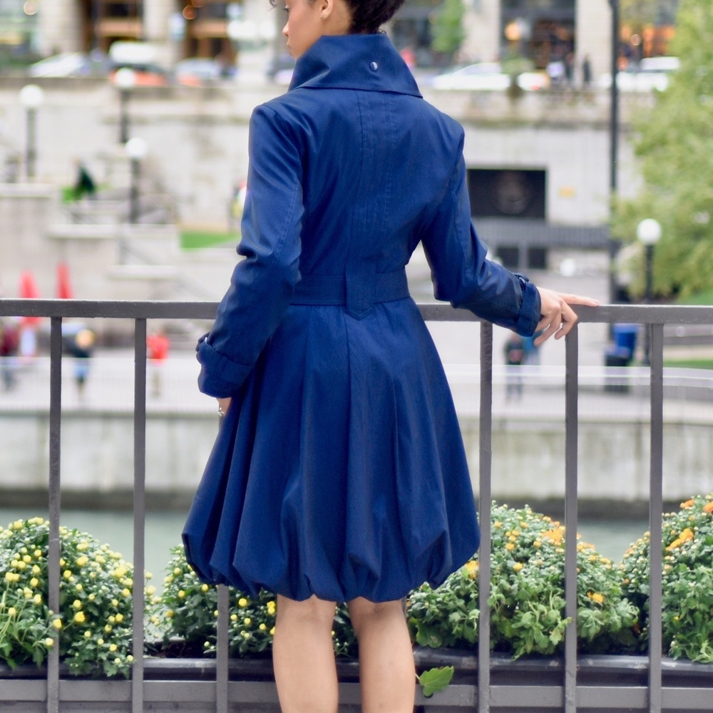 Samuel Dong Midnight Blue Trench Rain Coat